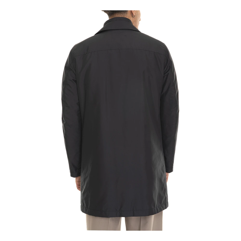Fay Nylon jack met logo en zakken Black Heren