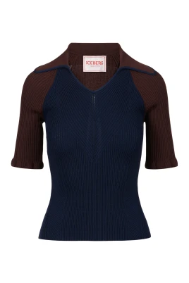 V-ringad Polo Sweater
