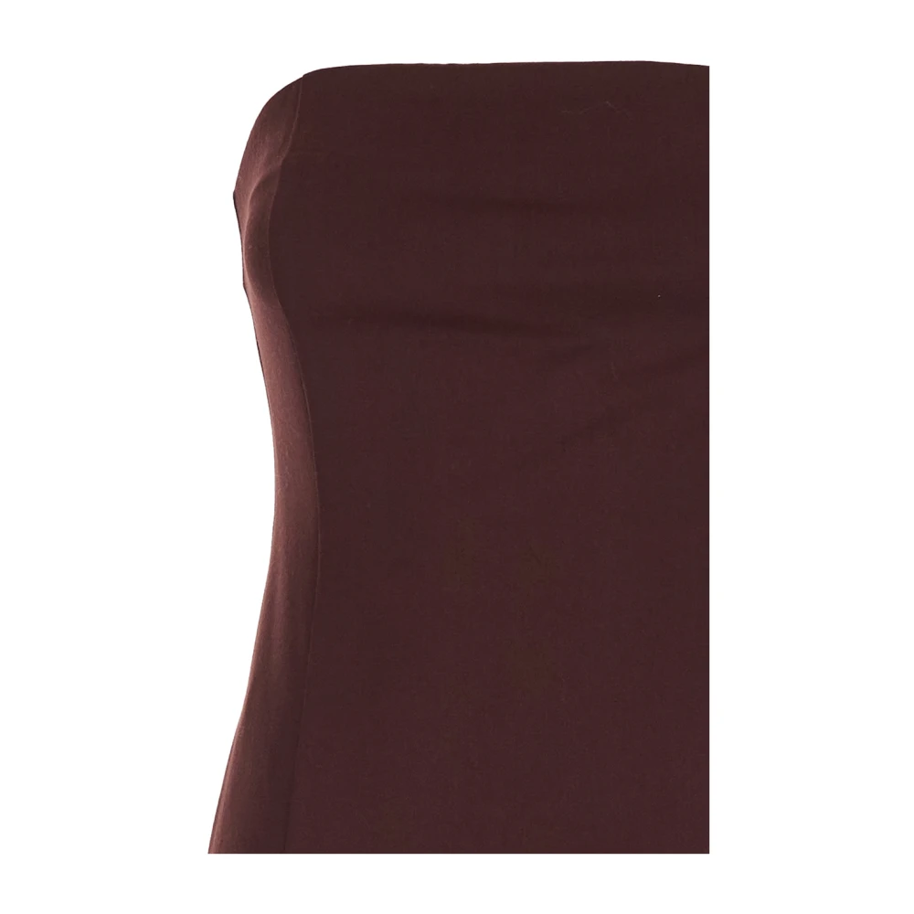 Semicouture Bordeaux Bustier Jurk Red Dames