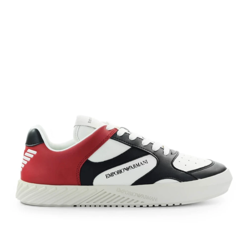 Emporio Armani Sneakers med logotyp Red, Herr