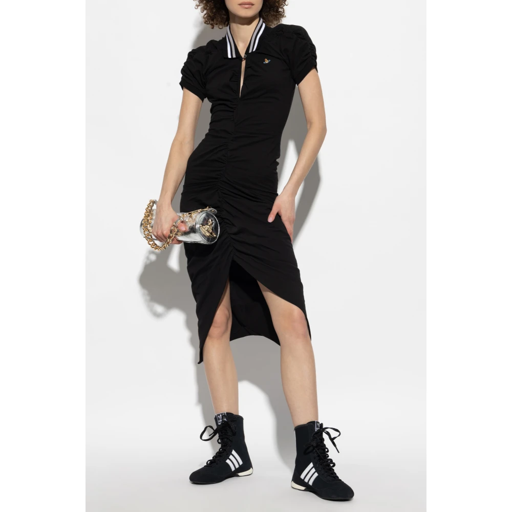 Vivienne Westwood Jurk met ruches Black Dames