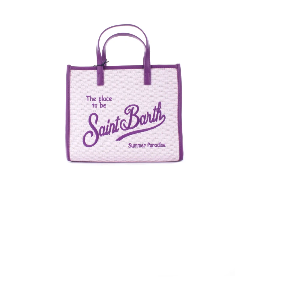 Saint Barth Lila Schoudertas met Logo Purple Dames