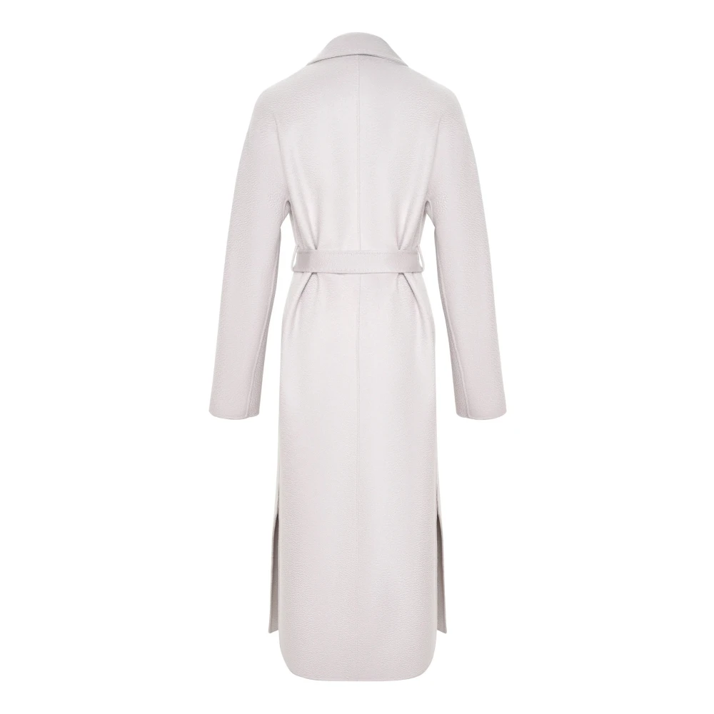 Cesare Gaspari Klassieke Luxe Lange Jas Rosie Wit Gray Dames