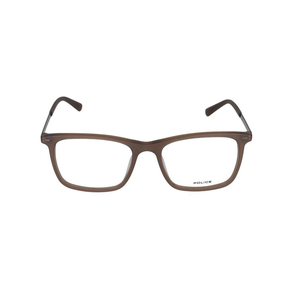 Police Unisex Brown Semi Matt Milky Eyeglasses - Glasses - 52 Mm - Accessories