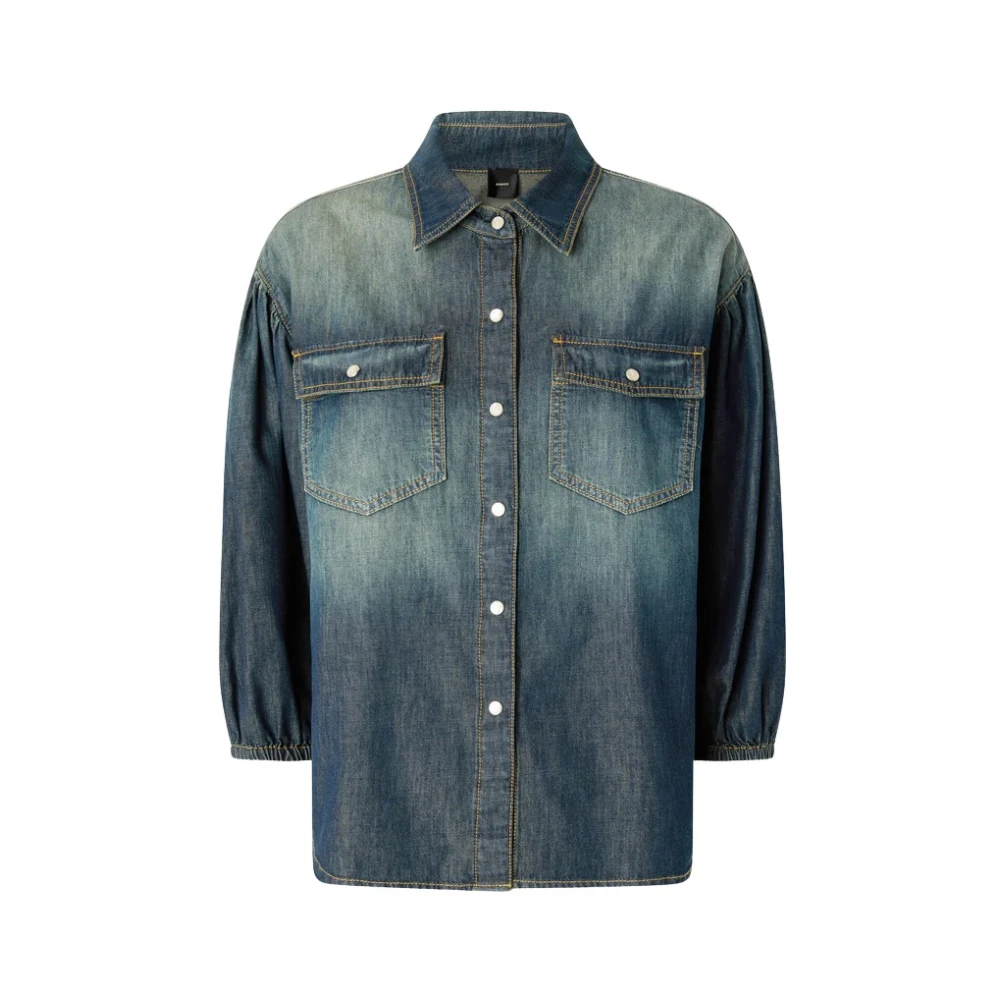 Pinko Women's Blue Shirts, M, Denim Shirt