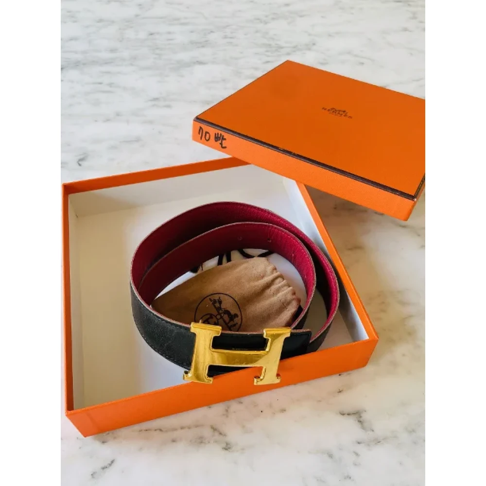 Hermès Vintage Pre-owned Leather belts Black Dames