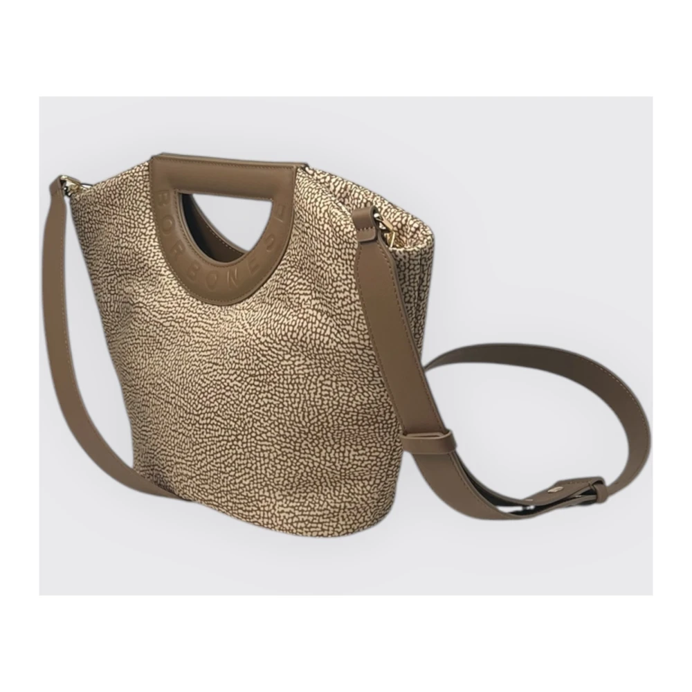 Borbonese Kleine Shopping Schoudertas Brown Dames