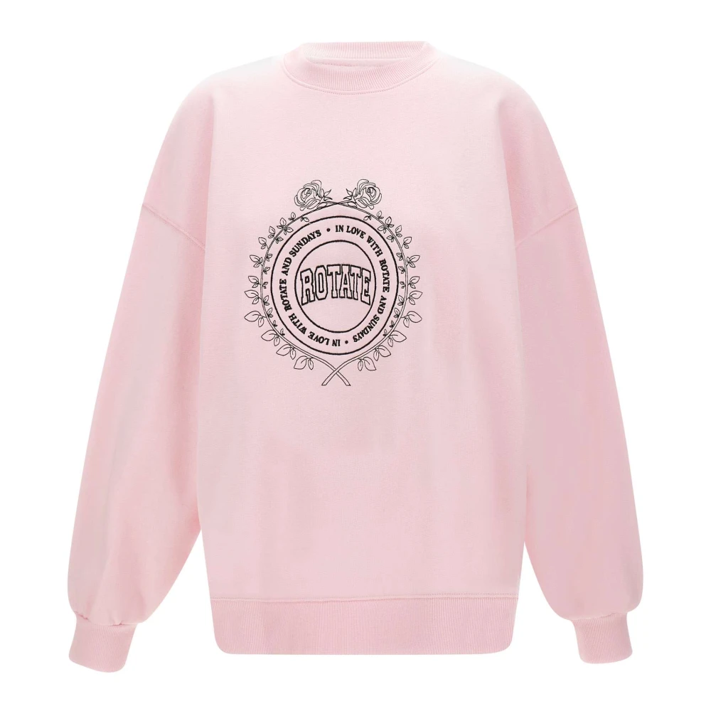 Rotate Birger Christensen Women's Pink Heavy Sweat Crewneck