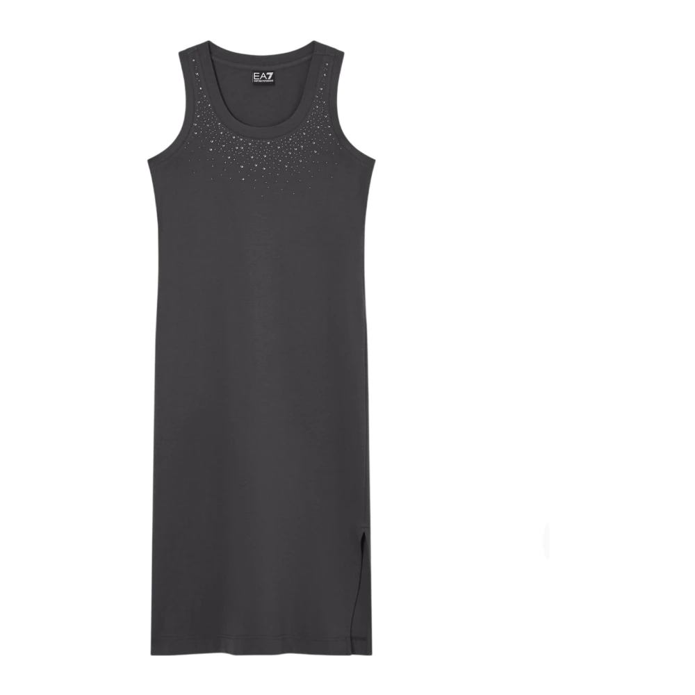 Emporio Armani Ea7 Vrouw Grijs Kleedjes Dames, M, Midi Jurk