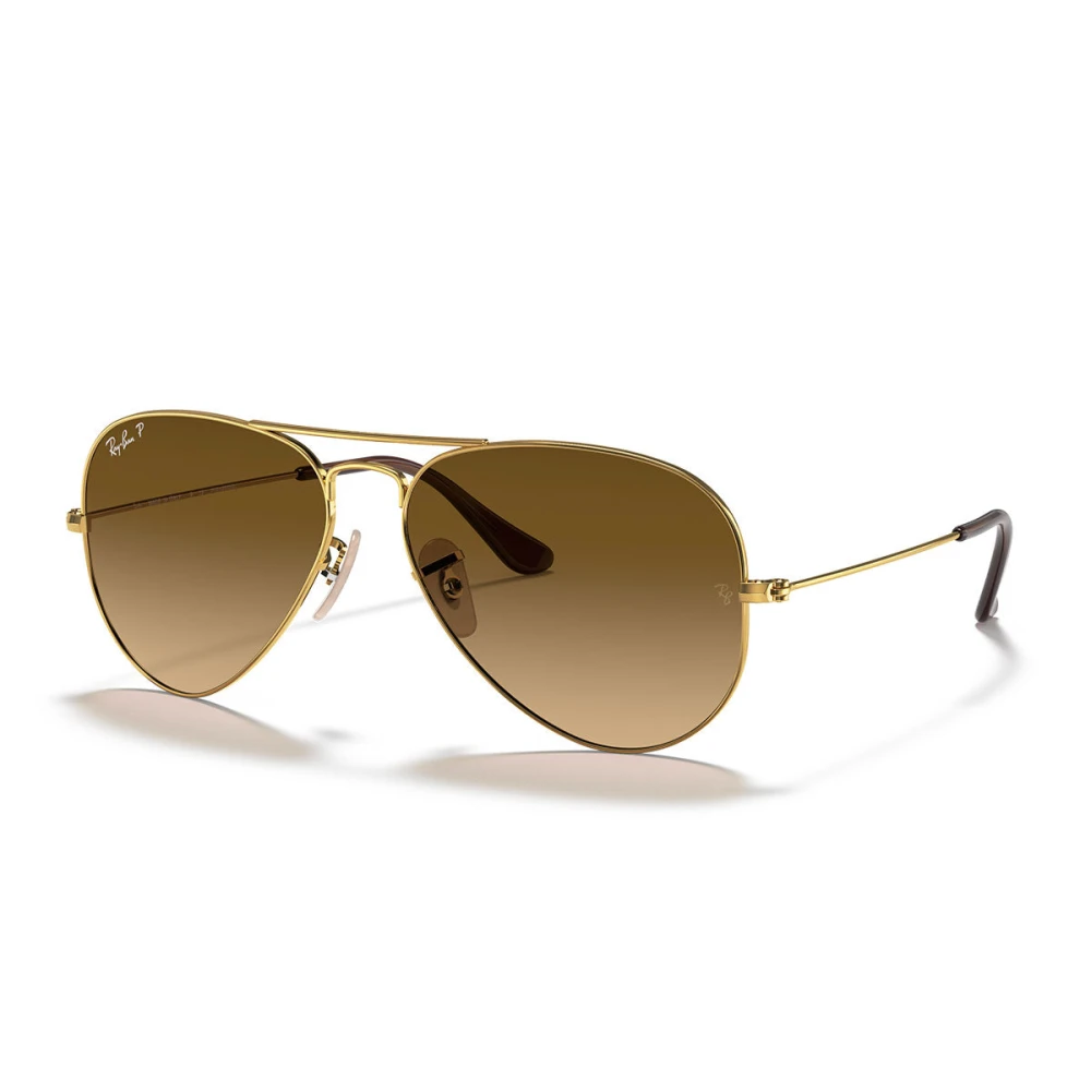 Ray-Ban Aviator Large Metal RB3025, Arista Gold Polarized Sunglasses Solid Color lenses, Mojo Glasses - Image 4