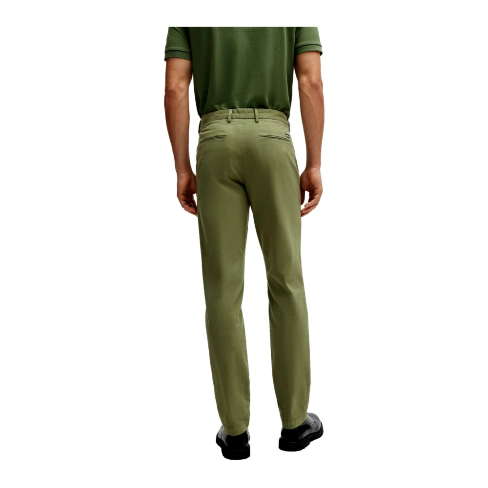 Hugo Boss Slim Fit Katoenen Chino Broek Groen Green Heren