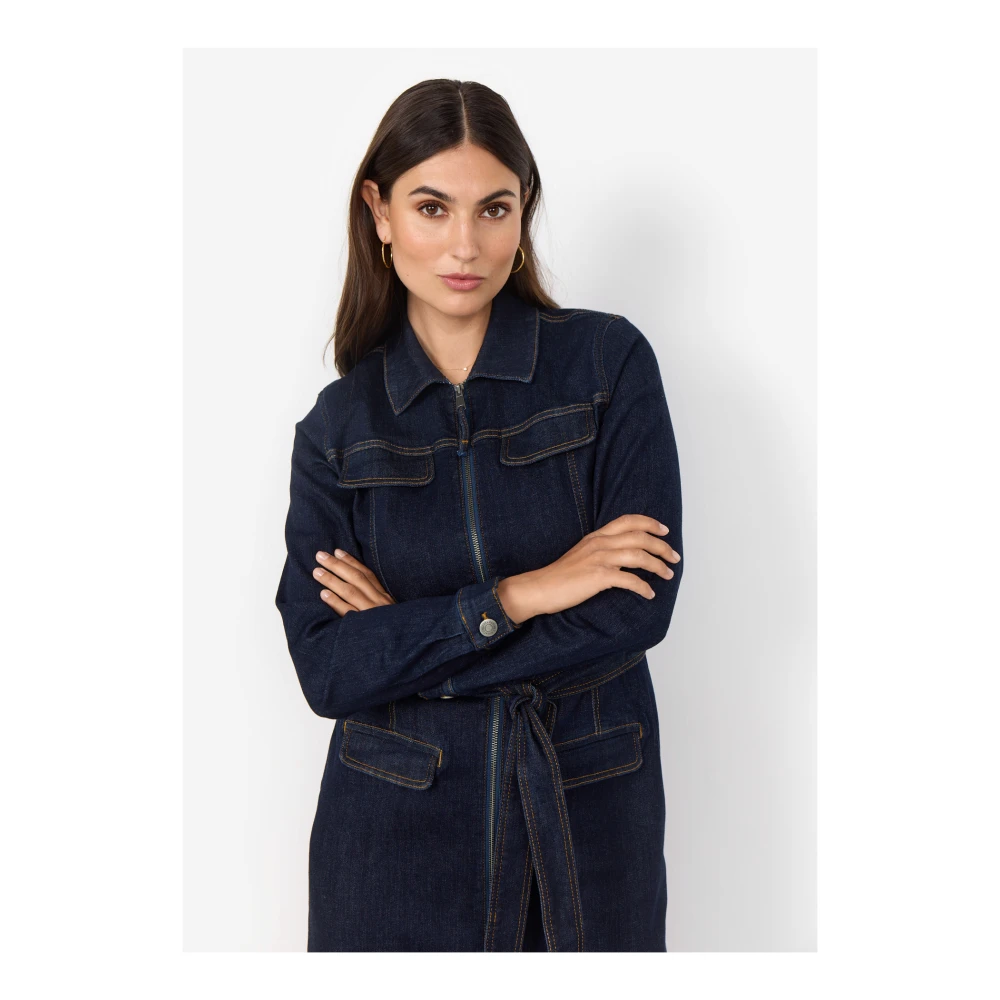 Soyaconcept Denim Jurk met Riem Blue Dames
