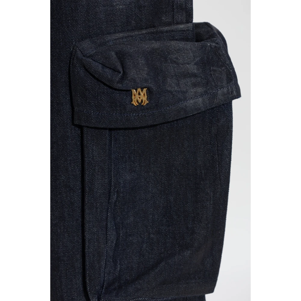 Amiri Jeans met logo Blue Dames
