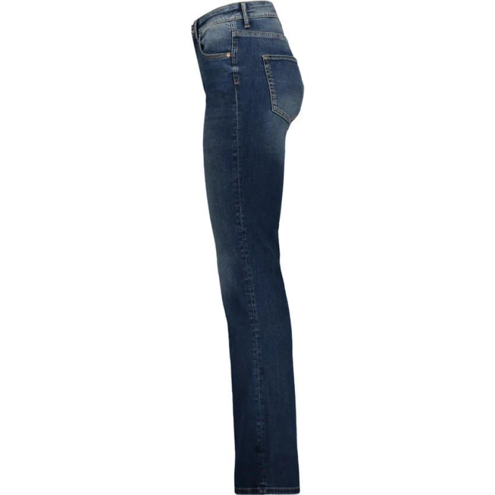 Raizzed Donkerblauwe High Waist Bootcut Jeans Blue Dames