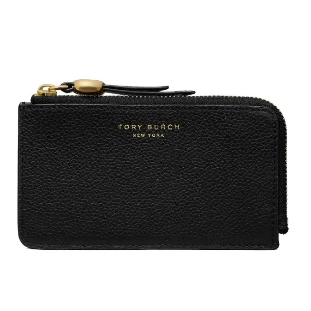 Tory Burch Women's Black Wallets & Cardholders, One Size, Romy Zip Card Holder