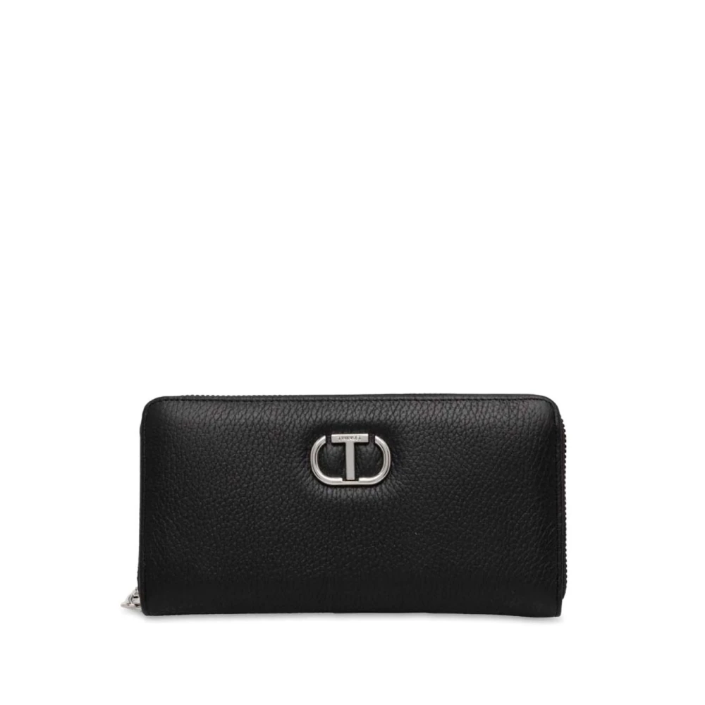 Twinset Zwarte rits rond portemonnee Black Dames