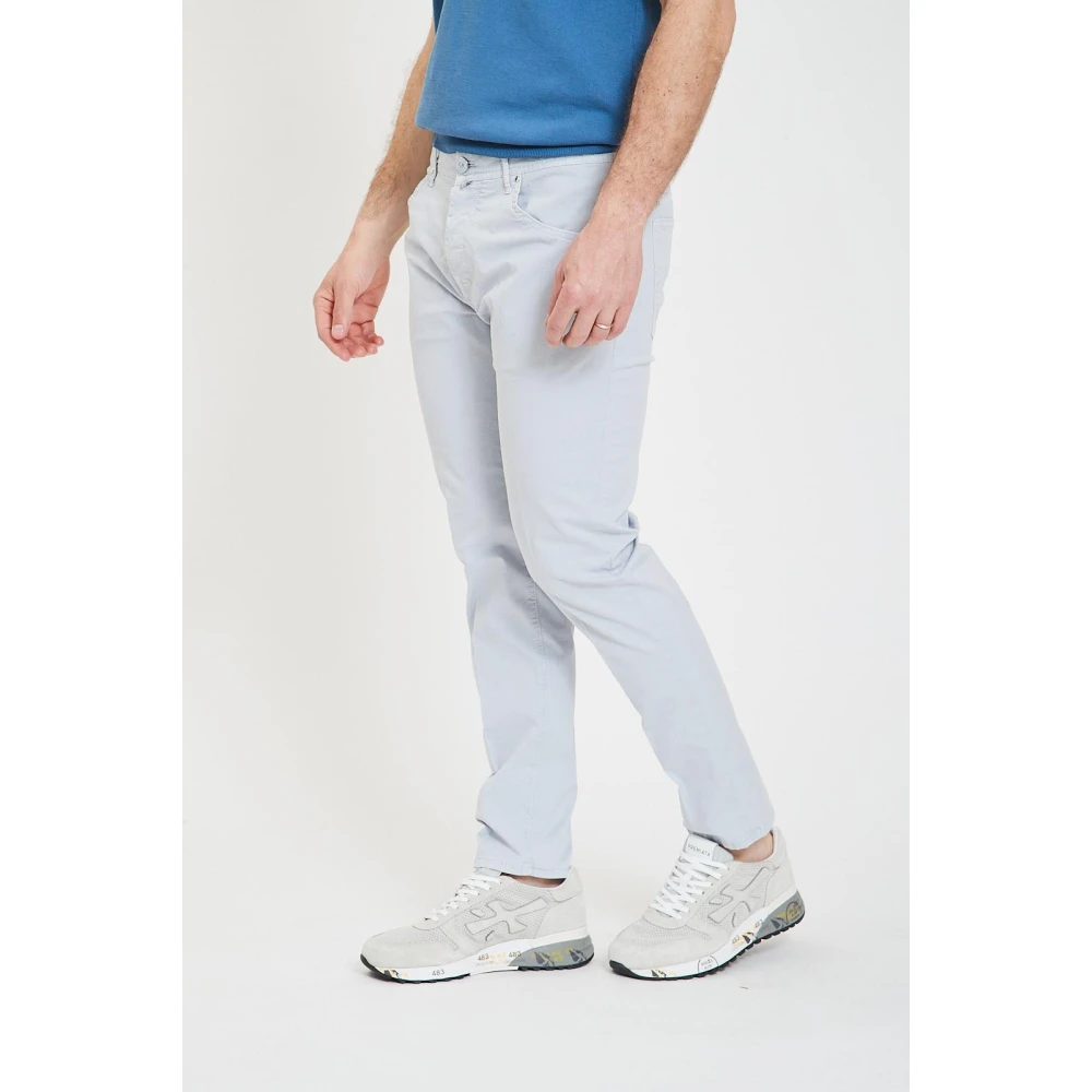 Jacob Cohën Crop Carrot Broek Blue Heren