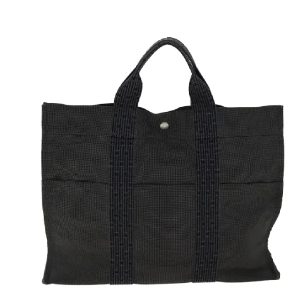 Hermès Vintage Pre-owned Canvas handbags Gray Dames