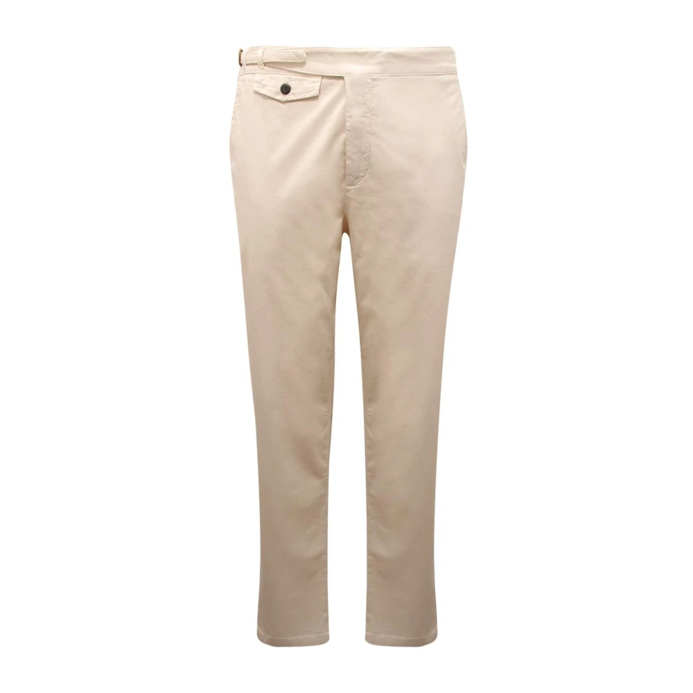 Eleventy Men's Beige Italian Style Trousers - Slim-Fit Trousers - W34 - Trousers