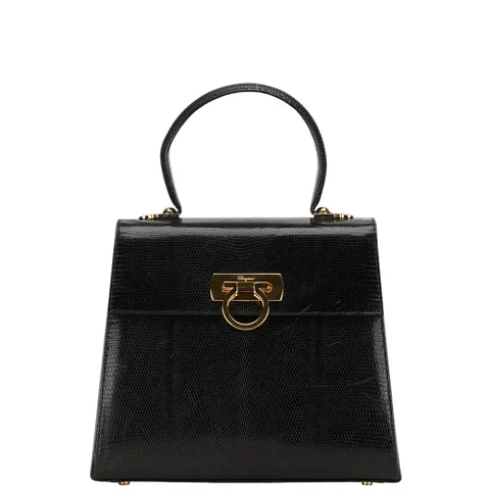 Salvatore Ferragamo Pre-owned Fabric handbags Black Dames
