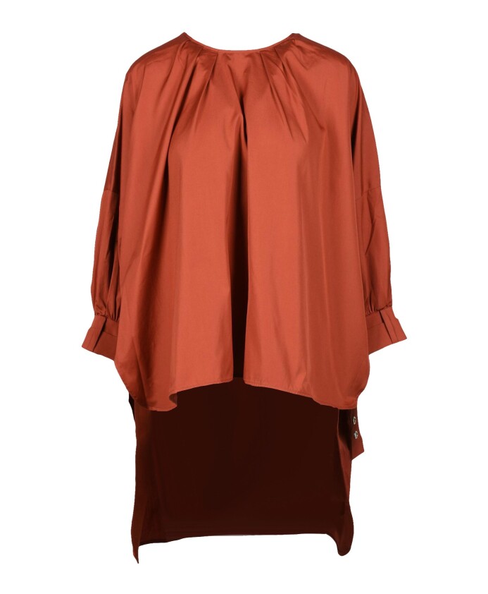 asymmetric-puff-sleeve-cotton-blouse