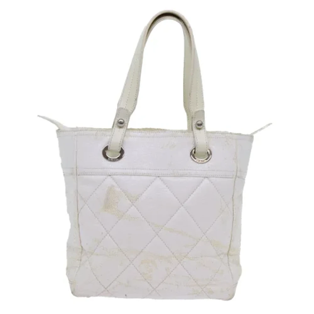 Chanel Vintage Pre-owned Canvas totes White Dames