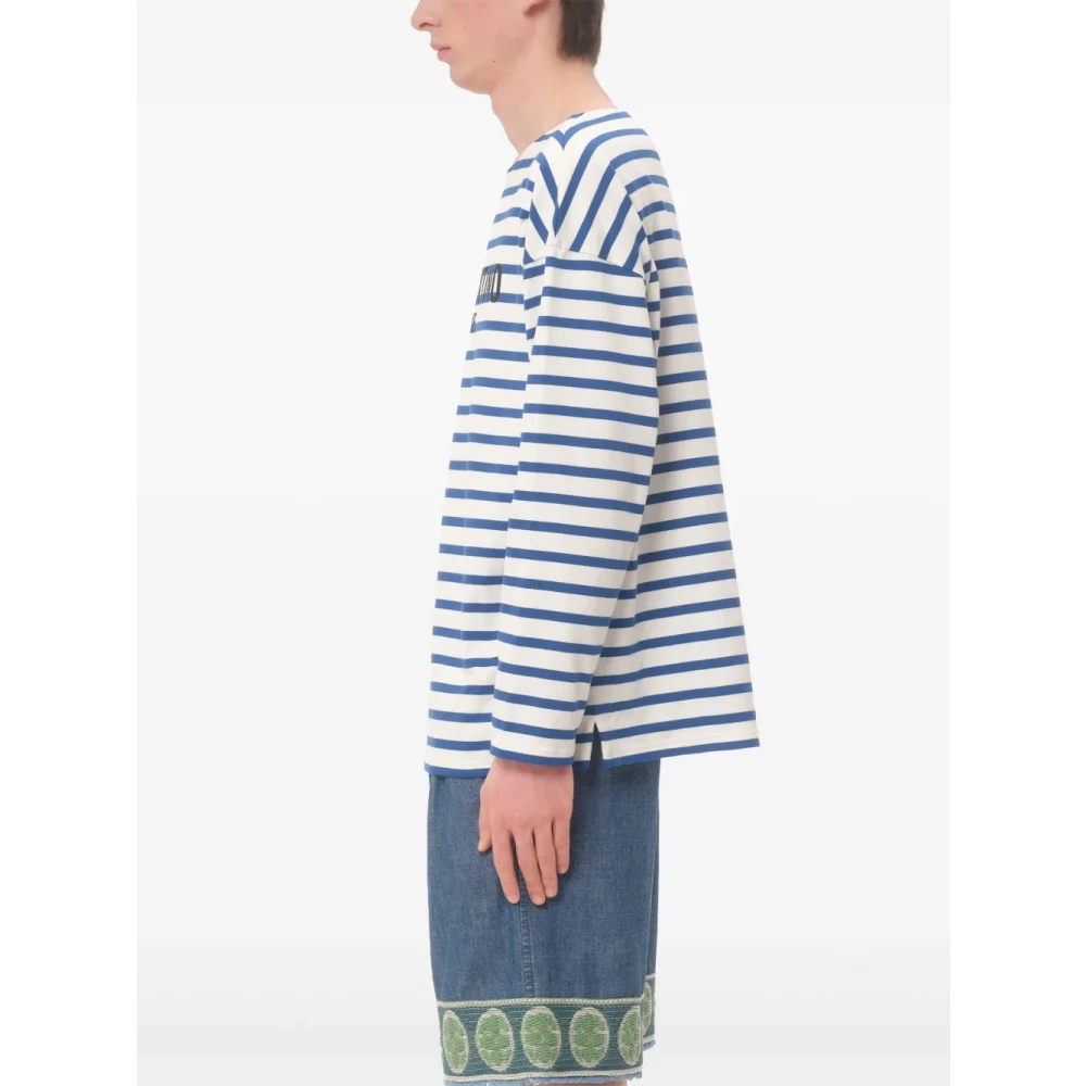 Valentino Garavani Blauwe Chez Valentino Print T-shirts en Polos Blue Heren