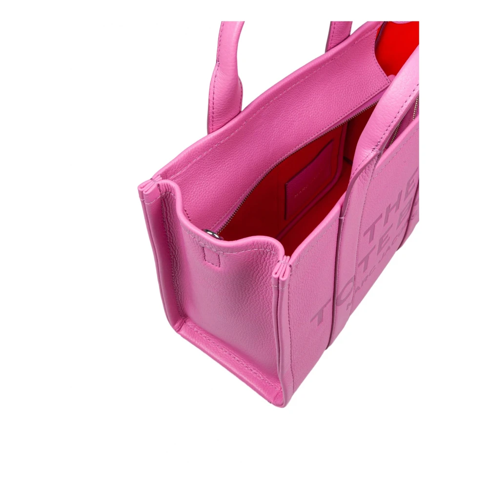 Marc Jacobs Roze Leren Tote Tas met Logo's Pink Dames