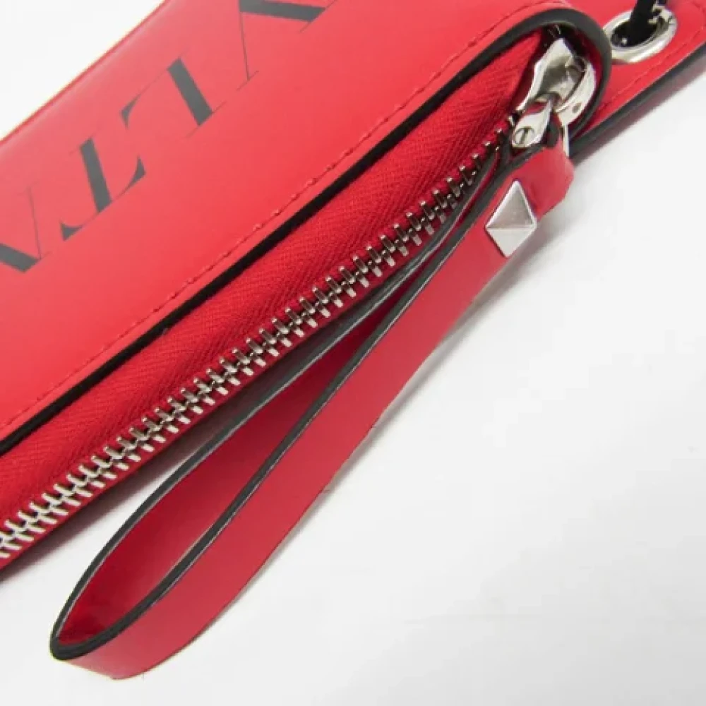 Valentino Vintage Pre-owned Leather wallets Red Dames