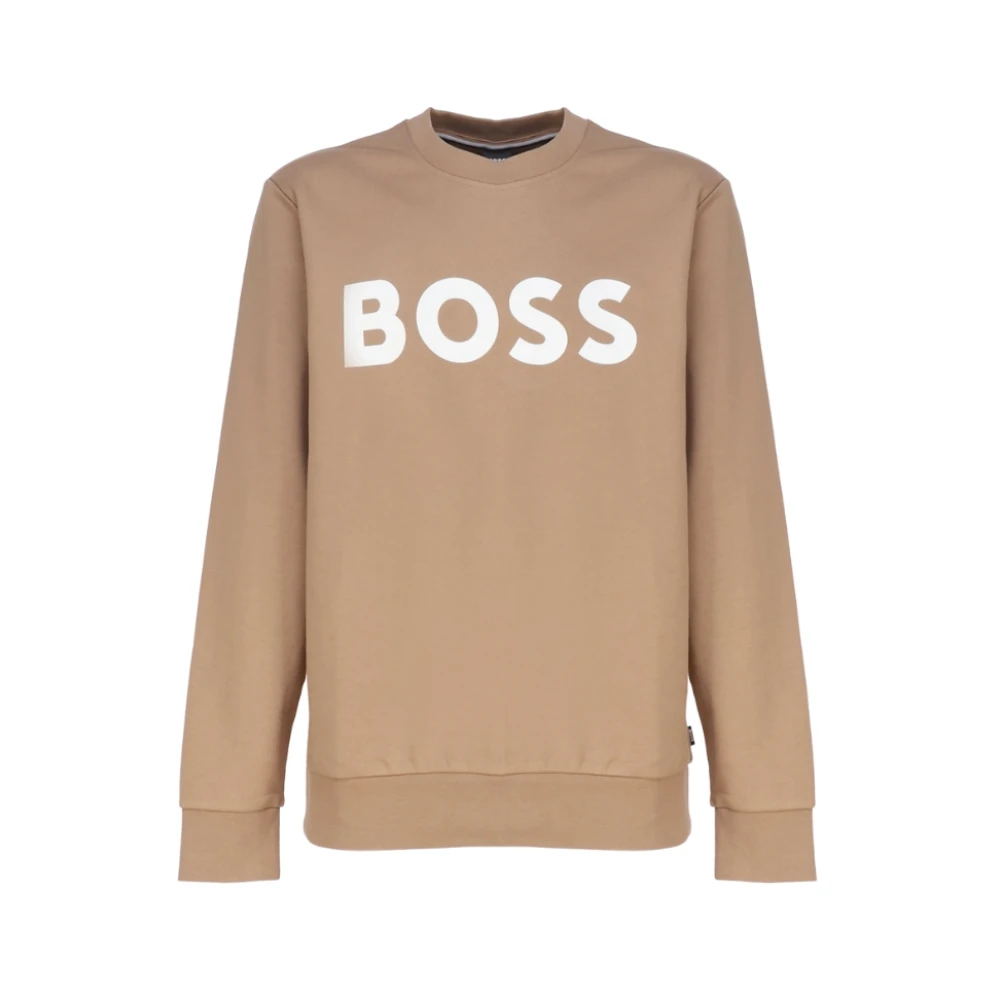 Hugo Boss Klassisk Crewneck Sweatshirt Beige, Herr