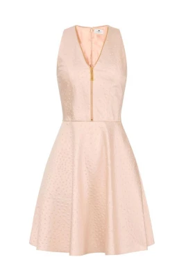 Ostrich-print Taffeta Dress