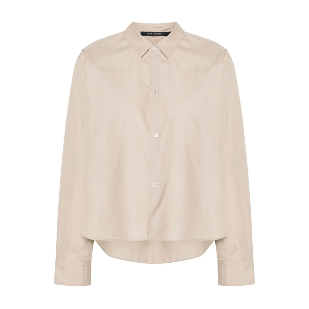 Sofie D'hoore Steen Cropped Shirt Beige Dames