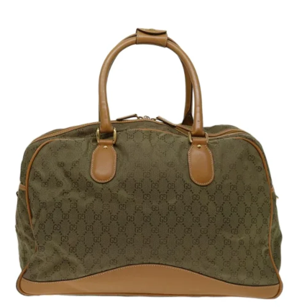 Gucci Vintage Pre-owned Canvas travel-bags Green Dames