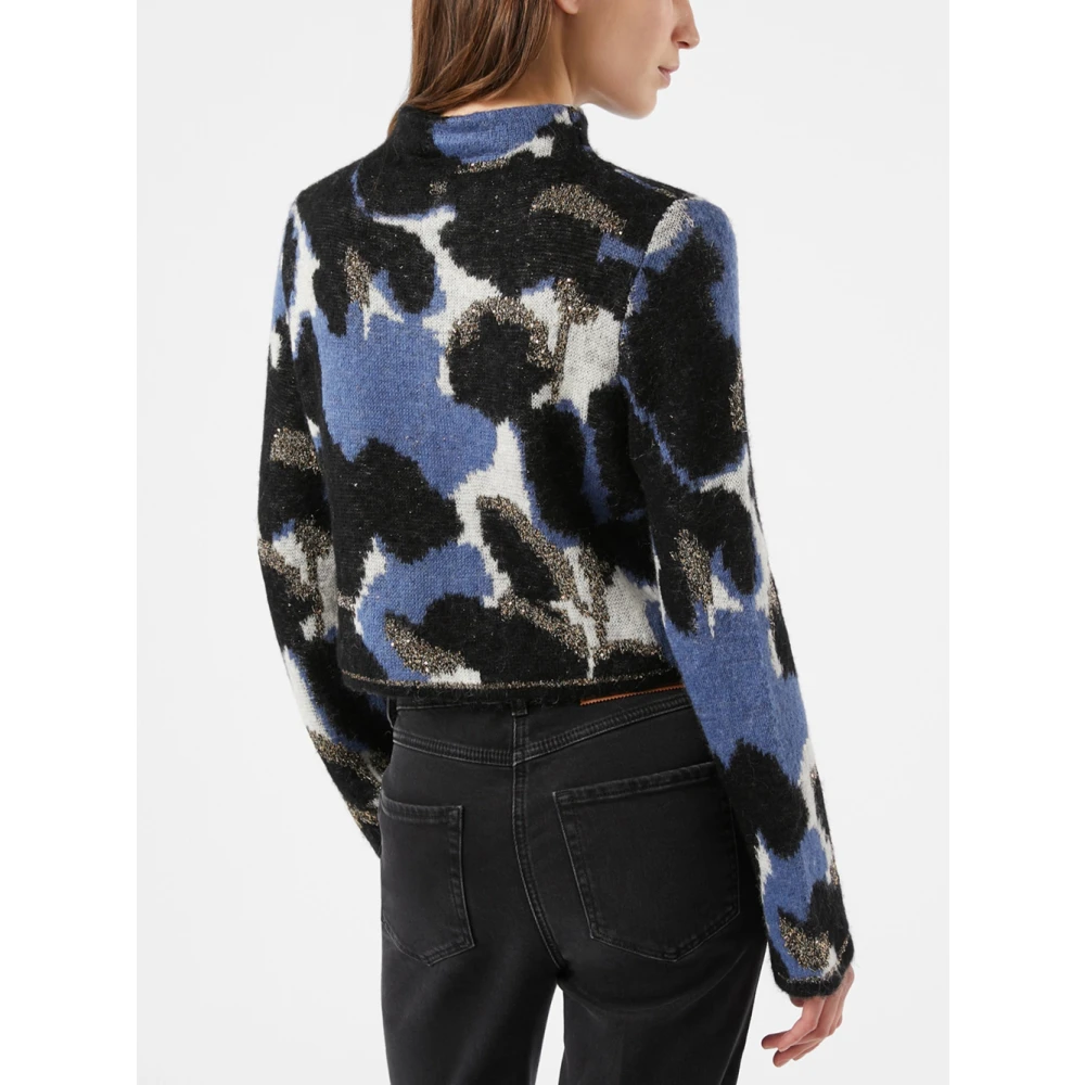 Pennyblack Blauwe Jacquard Trui met Pailletten Blue Dames