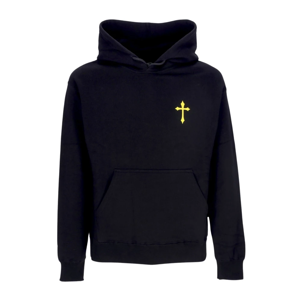 Propaganda Men's Black Hoodie With Ribbed Details Extra Small
