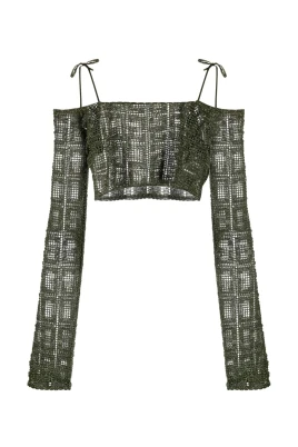 Monogram Macramé Casual Sweater Multifärgad