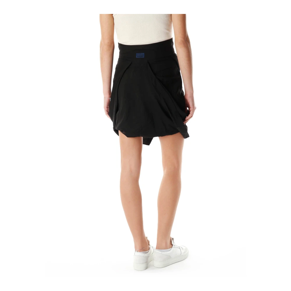Kenzo Wikkelskirt Hoge Taille A-Lijn Black Dames