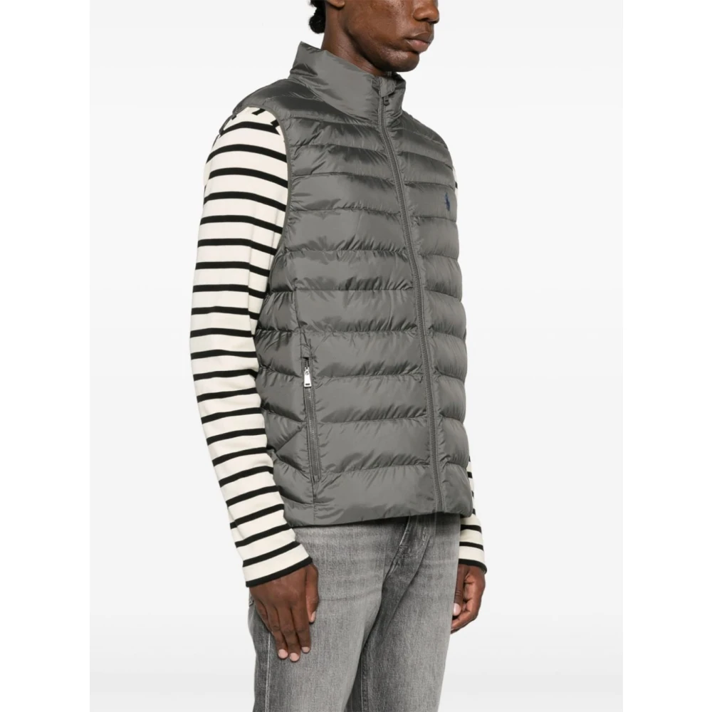 Ralph Lauren Gebreid Vest Gray Heren