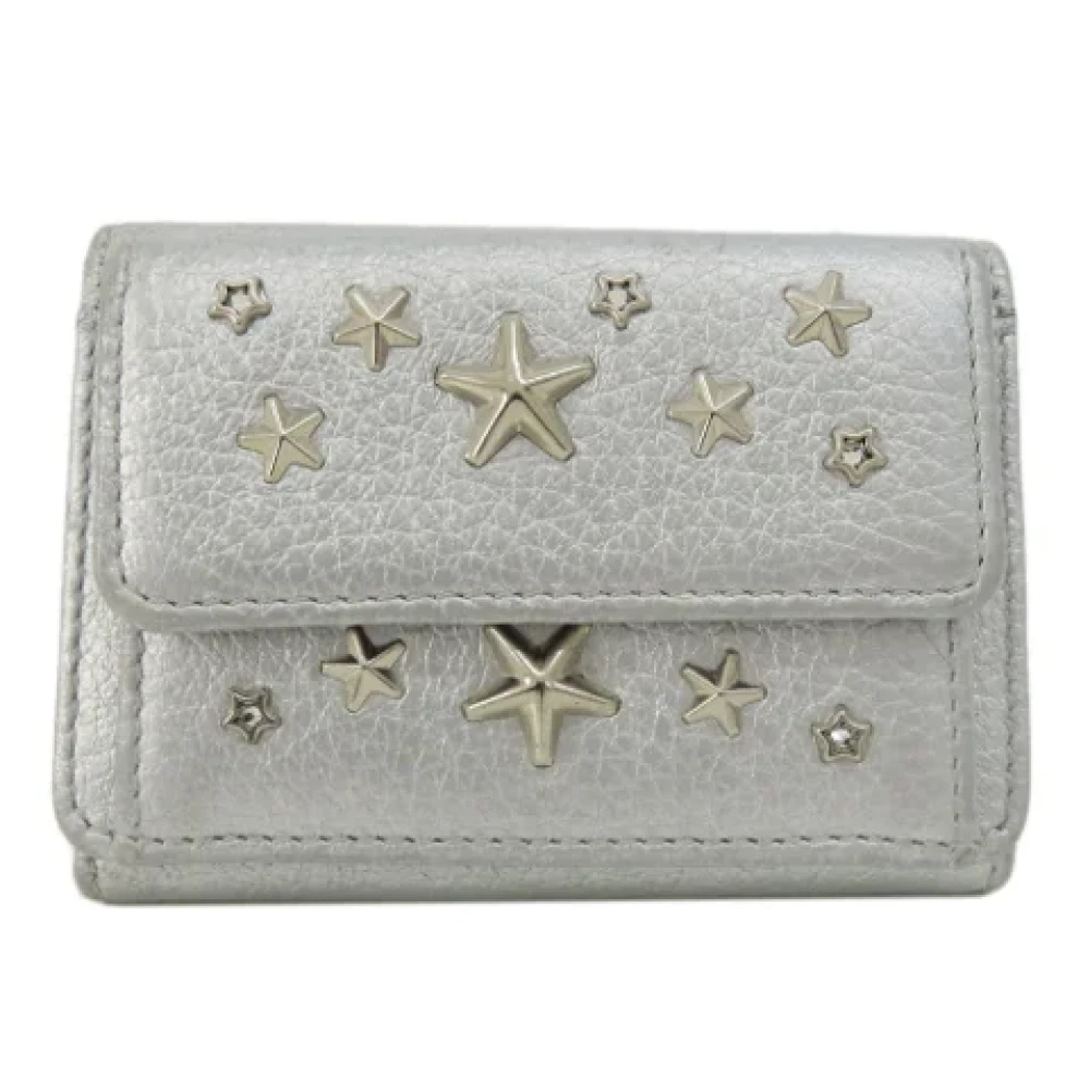 Jimmy Choo Pre-owned Leather wallets Gray Dames