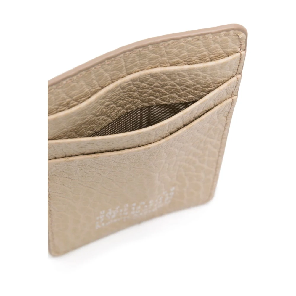 Maison Margiela Beige Portemonnee met Handtekening Motief Beige Dames