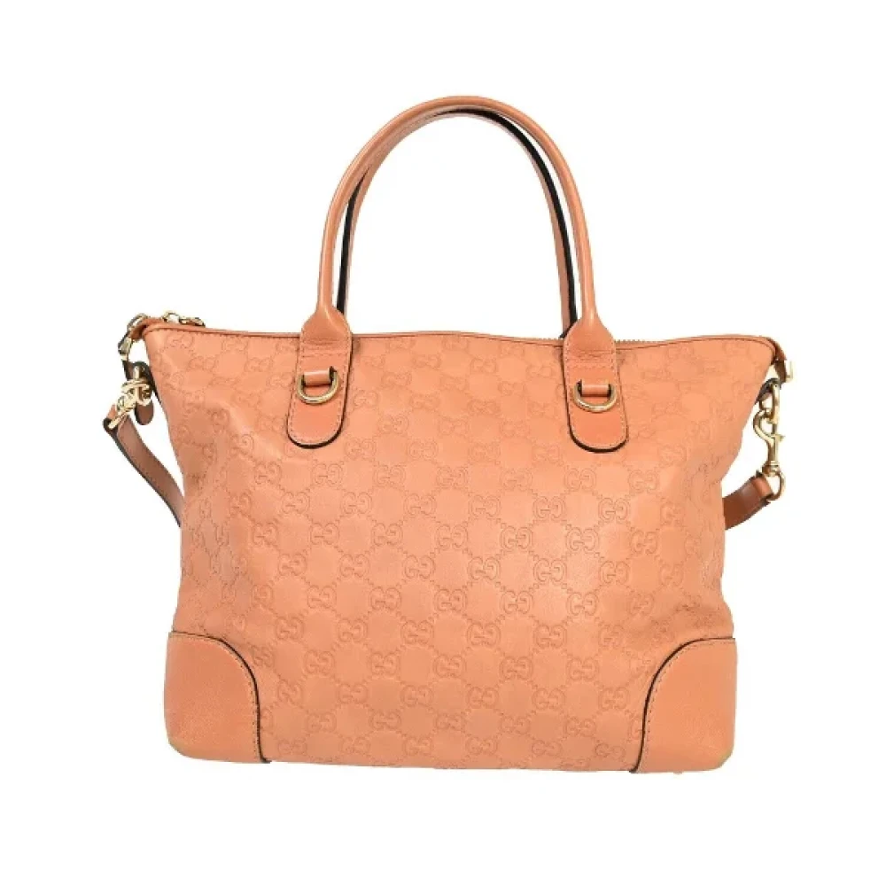 Gucci Vintage Pre-owned Leather handbags Orange Dames