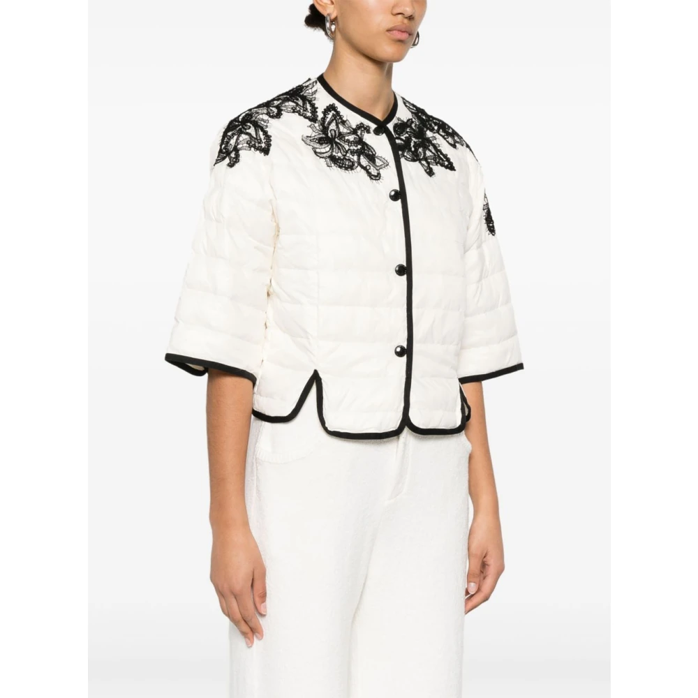 Ermanno Scervino Witte Jassen met Drukknopen Sluiting White Dames