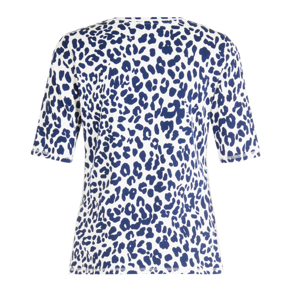Betty Barclay Geribbeld Basic T-shirt met dierendesign White Dames