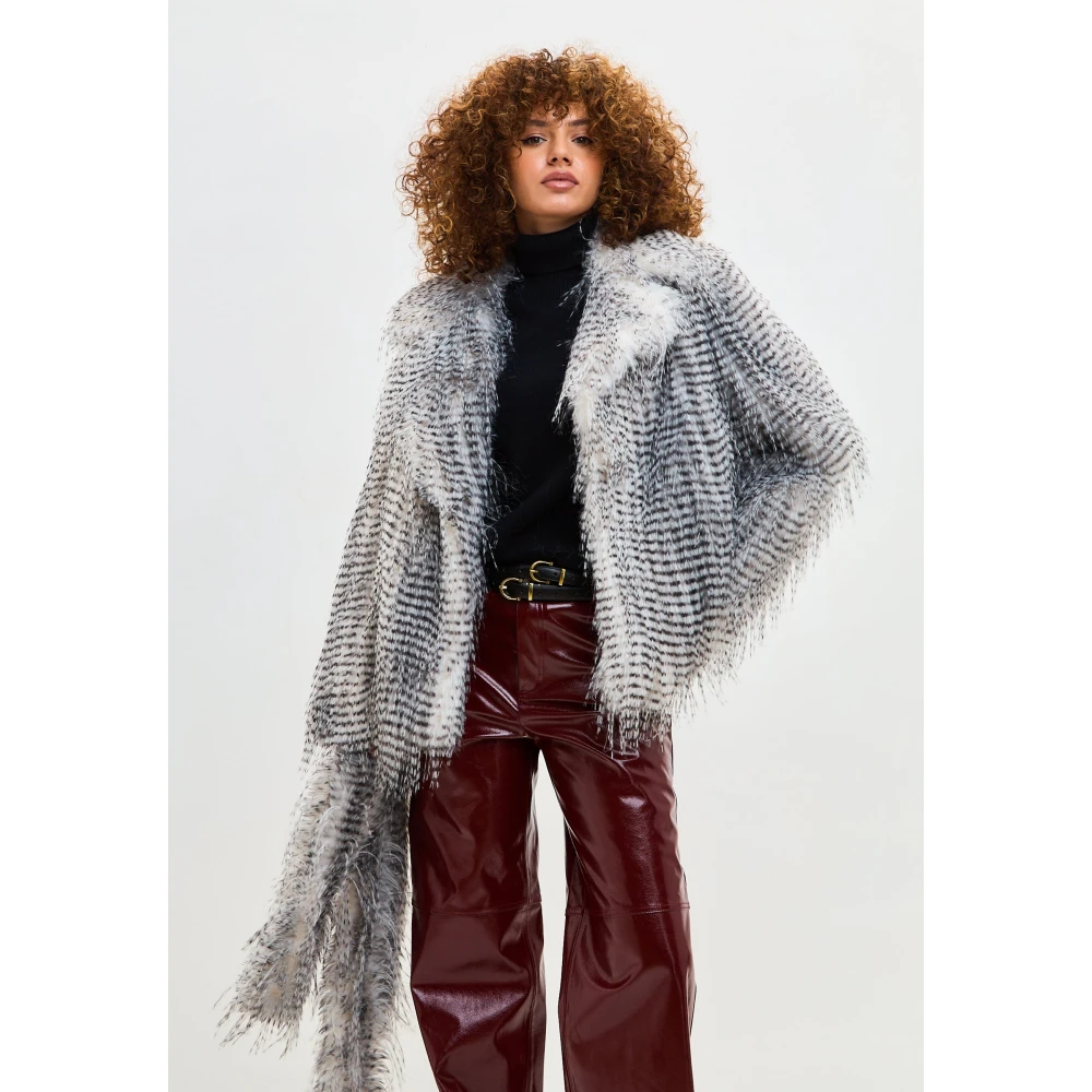Cesare Gaspari Faux Fur & Shearling Jackets Gray Dames