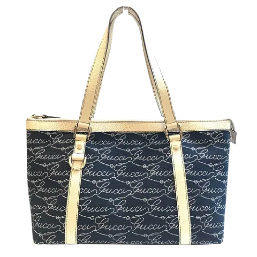 Gucci Vintage Pre-owned Leather totes Blue Dames