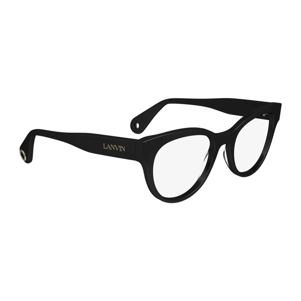 Lanvin Zwarte Acetaatframe Bril Black Dames