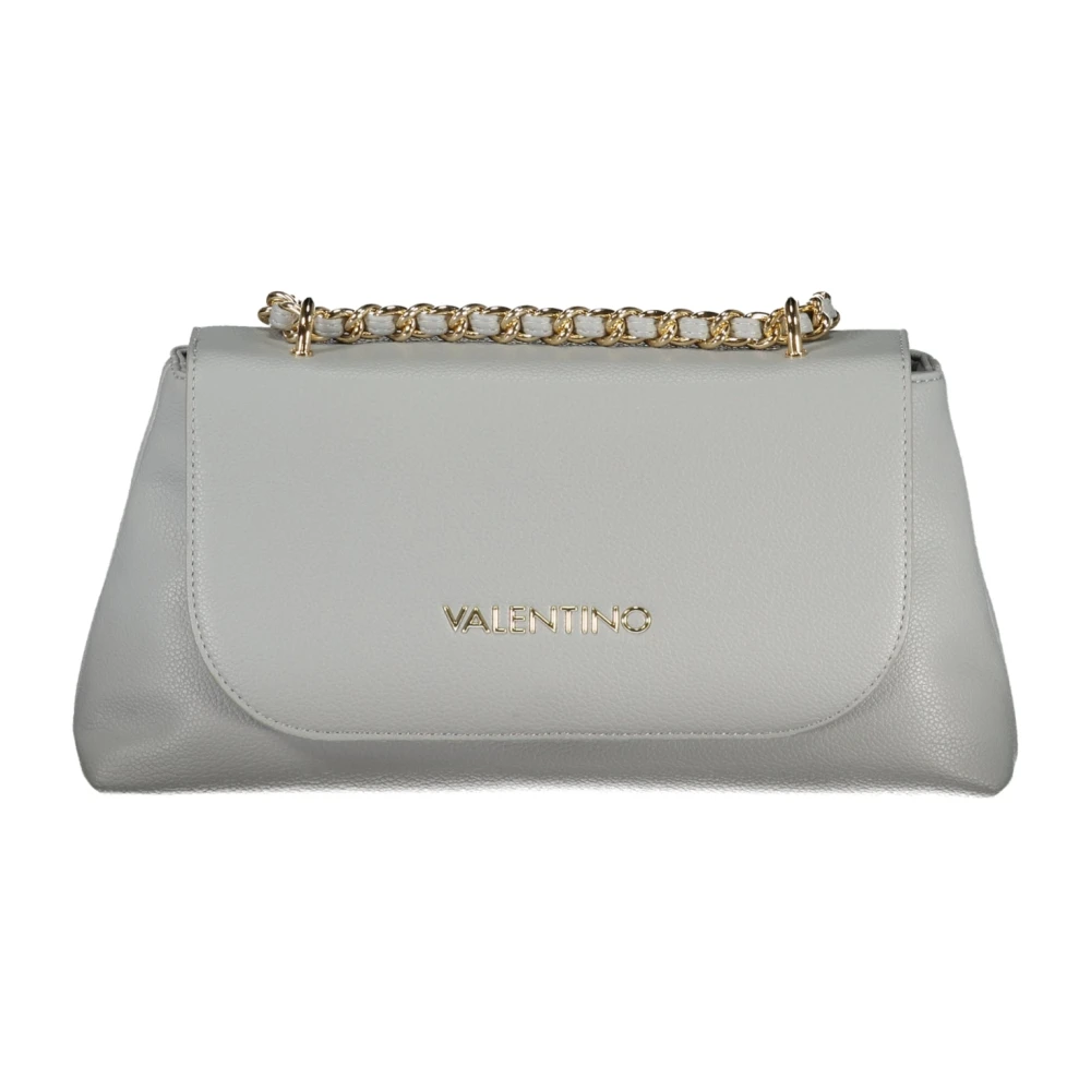 Valentino by Mario Valentino Grijze Ketting Crossbody Tas met Interne Zak en Telefoonvakken Gray Dames