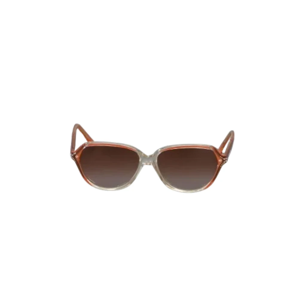 Yves Saint Laurent Vintage Pre-owned Acetate sunglasses Orange Dames