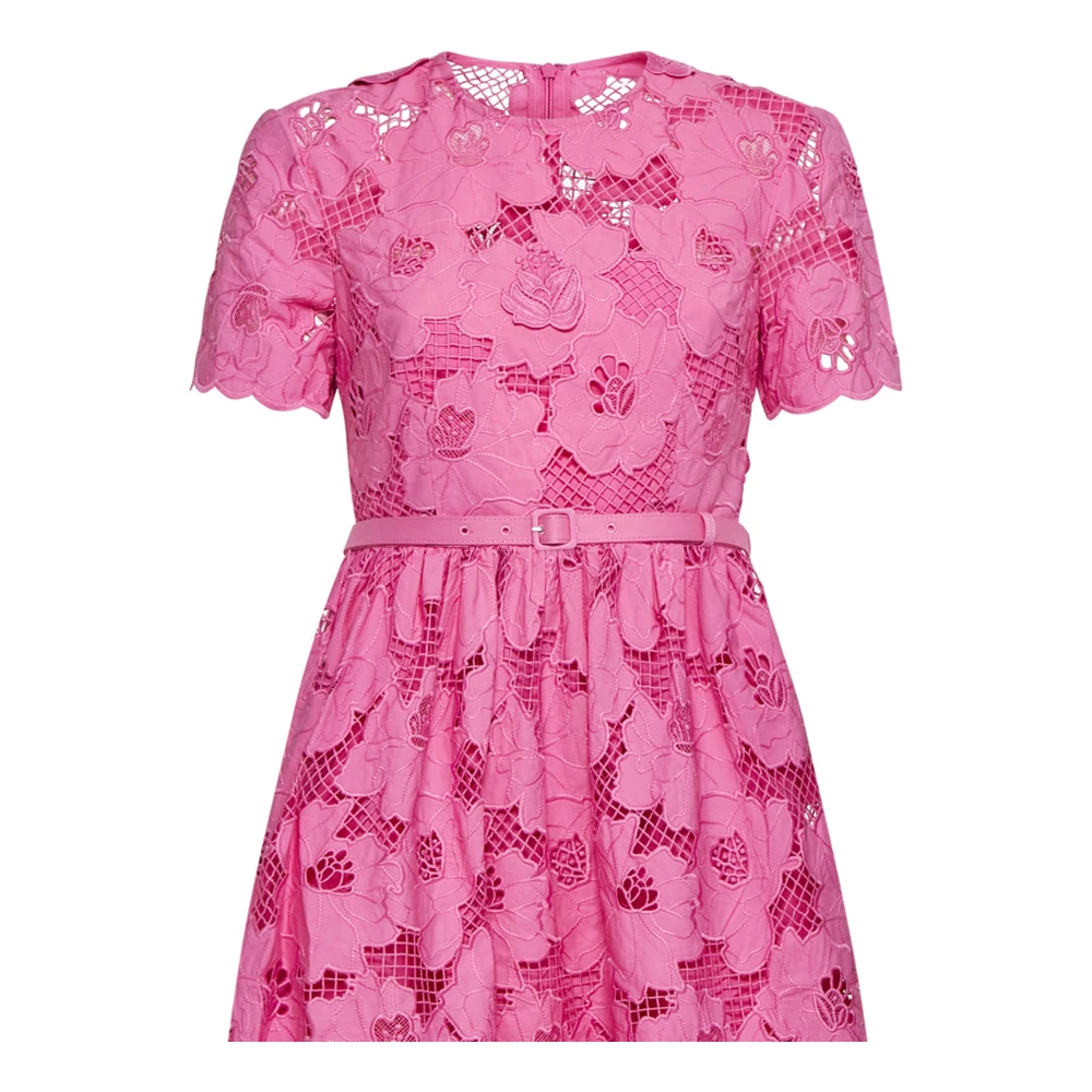 Self Portrait Roze Midi Jurk Pink Dames
