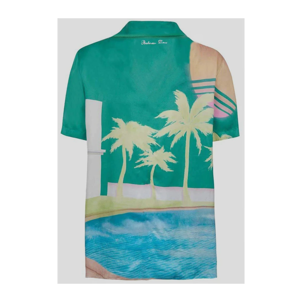 Balmain Stijlvol Bedrukt Shirt voor Mannen Multicolor Heren